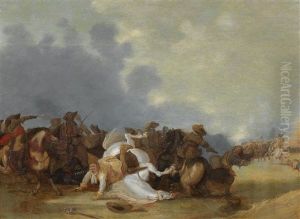 The Death Of King Gustav Adolf Of Sweden In The Battle Of Lutzen by Isaac Junius