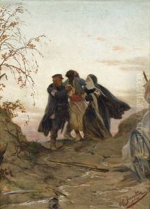 Sanitater Versorgen Einen Verwundeten Schwarzen Soldaten by Herrmann Philipp Junker the Elder