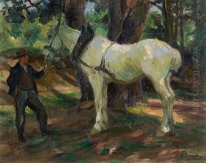 "caballo En Paisaje" by Augusto Junquera