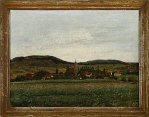 Landscape From Lohmen Near Dresden by Fritz (Georg Urban F.) Juergensen