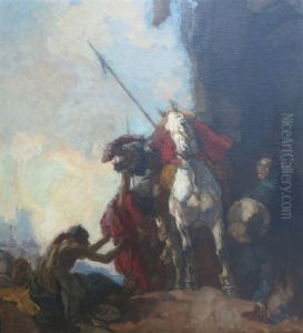 St. Maarten En De Bedelaar En De Mantel Van Martinus by Johannes Hendricus Jurres