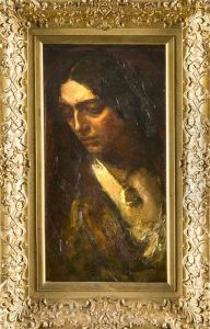Bildnis Einer Dunkelhaarigen Frau Mit Halsschmuck by Johannes Hendricus Jurres