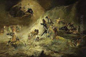 Mozes Crossing The Red Sea by Johannes Hendricus Jurres