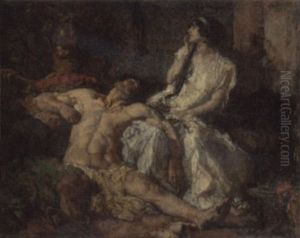 Samson And Delilah by Johannes Hendricus Jurres