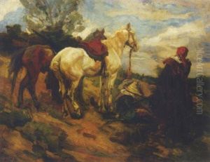 A Rest From The Ride by Johannes Hendricus Jurres