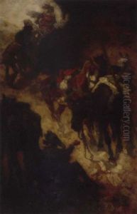 Cavalrists Resting by Johannes Hendricus Jurres