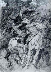 The Blast Of Trumpets by Johannes Hendricus Jurres