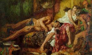 Samson And Delilah by Johannes Hendricus Jurres