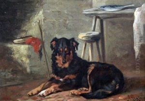 Resting Collie by Arthur Batt