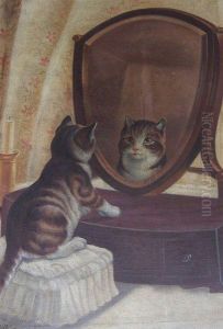 The Kitten's Reflection by Arthur Batt