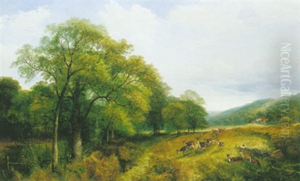 Deer In A Landscape - view 1