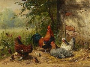Huhnerhof by Carl Jutz the Elder