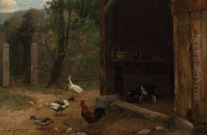 Federvieh Vor Dem Stall by Carl Jutz the Elder