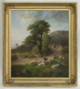 Untitled (image Of Farm Scene With Sheep)