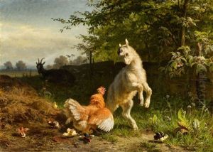 Goat Kid And A Hen Goat Kid And A Hen