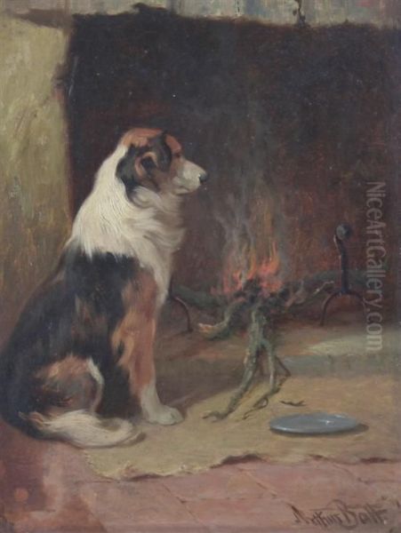 Collie By A Fireside - view 1