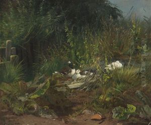 Entenfamilie by Carl Jutz the Elder