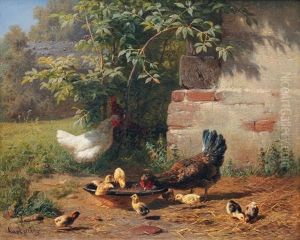In The Chicken Run by Carl Jutz the Elder
