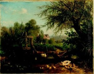 Enten Am Teich by Carl Jutz the Elder