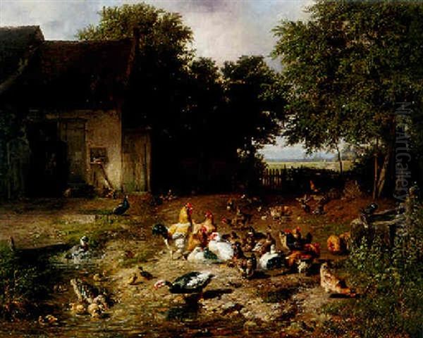 The Crowded Barnyard - view 1