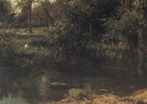 Landschaft Mit Enten by Carl Jutz the Elder