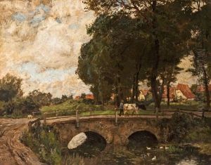 Die Alte Brucke (the Old Bridge) by Carl Jutz the Younger
