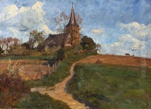 Kirche In Der Eifel by Carl Jutz the Younger