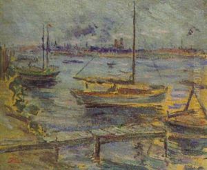 Blick In Einen Grosen Hafen by Anton Juul Erthmann