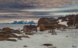 Aftenstemning Nordpa by Ole Juul
