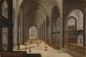 Kircheninterieur Mit Figurenstaffage by Paul Juvenel the Elder