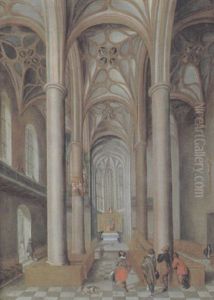 Blick In Das Innere Der 1816 Abgerissenen Augustinerkirche In Nurnberg by Paul Juvenel the Elder