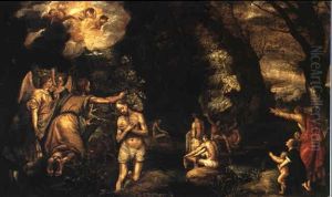 The Baptism Of Christ by Paul Juvenel the Elder