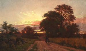 Twilight Landscape With Mother And Child Twilight Landscape With Mother And Child