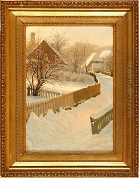 Winter Village Scene - view 1
