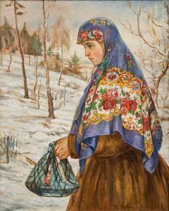 Girl With A Colourful Scarf