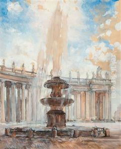Saint Peter's Square In Rome by Ekaterina Kachura-Falileeva
