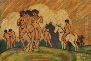 Frauen- Und Mannerakte Mit Pferden by Bela Kadar