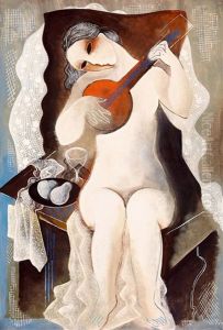 Art Deco Nude (girl With A Banjo), Early 1930s by Bela Kadar