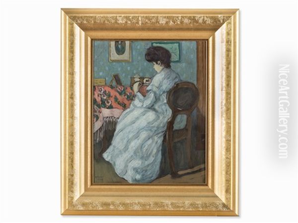 Interior With Lady At The Desk - view 1