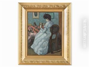 Interior With Lady At The Desk