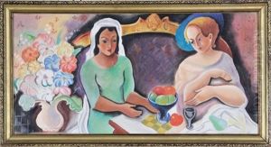 Women With Fruit by Bela Kadar