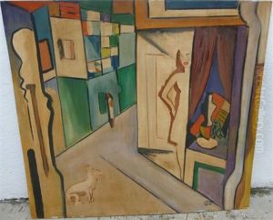 Femme Et Chien Dans Un Appartement