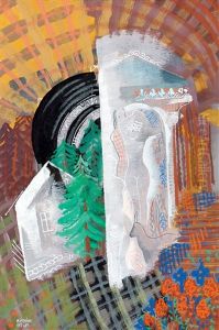 Composition (nudes With Houses And Columns) by Bela Kadar