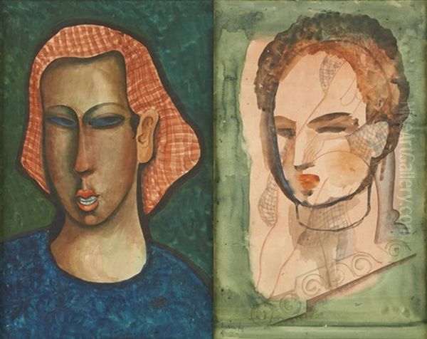 Visages Feminins (recto-verso) - view 1