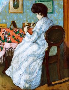 In The Room (woman Writing Letter) by Bela Kadar