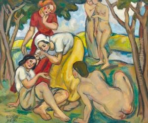 Bathers by Bela Kadar