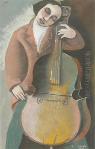 Violoncelliste by Bela Kadar