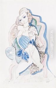 Girl In An Armchair by Bela Kadar