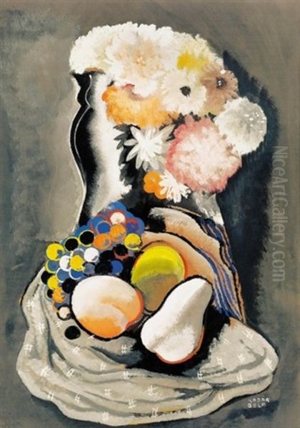 Csendelet Gyumolcsokkel, Viragokkal (still Life With Fruits And Flowers) - view 1