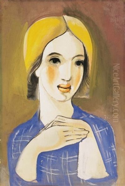 Kekbluzos Lany Portreja (portrait Of A Girl In Blue Blouse) - view 1